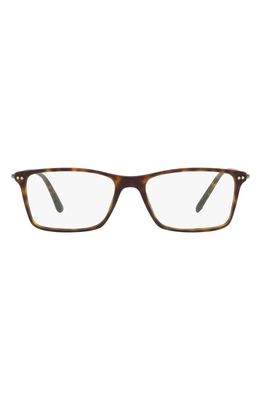 Giorgio Armani 57mm Square Optical Frames in Matte Dark Havana/Demo Lens