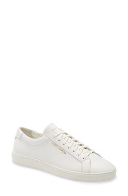 Saint Laurent Andy Low Top Sneaker in Optic White
