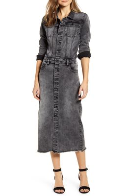 Wash Lab Denim Piece Dyed Denim Dress in Grey