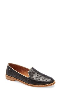 PIKOLINOS Merida Flat in Black Leather