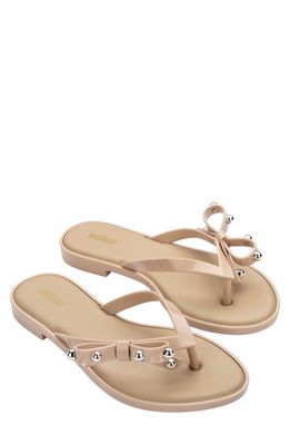 Melissa Slim II Water Resistant Flip Flop in Beige