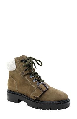 Charles David Clich Faux Fur Cuff Boot in Olive