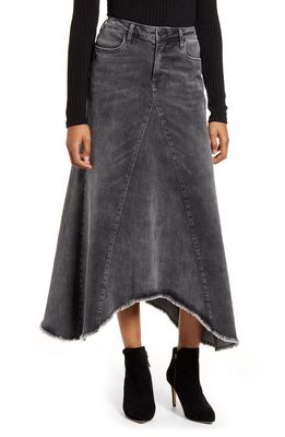 Wash Lab Denim Long Denim Skirt in Grey
