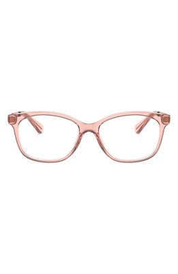 Michael Kors 53mm Square Optical Glasses in Transparent Red