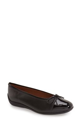 ara 'Bella' Flat in Black Leather