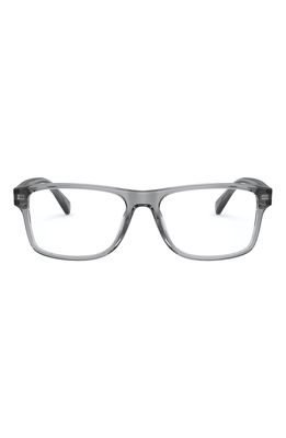 Polo Ralph Lauren 56mm Rectangular Optical Frames in Transparent Grey/demo Lens