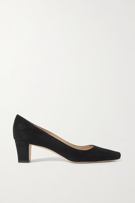 Manolo Blahnik - Okkatopla 50 Suede Pumps - Black