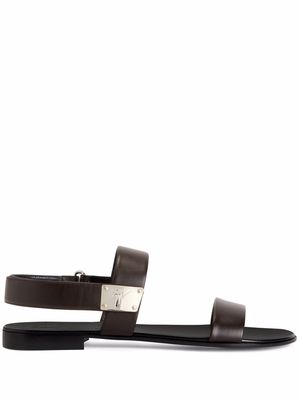 Giuseppe Zanotti Shaun flat sandals - Brown
