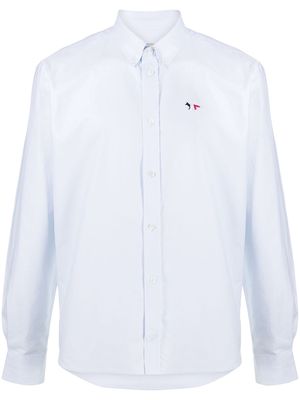 Maison Kitsuné logo embroidered shirt - Black