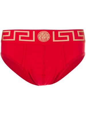 Versace Medusa Greek Key briefs - Red