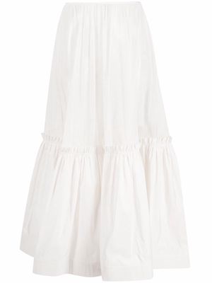 Tory Burch flared maxi skirt - White