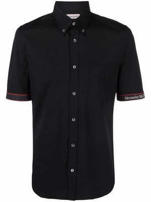 Alexander McQueen logo-trimmed shirt - Black