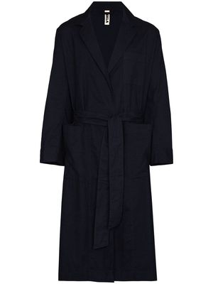 TEKLA flannel belted bathrobe - Blue