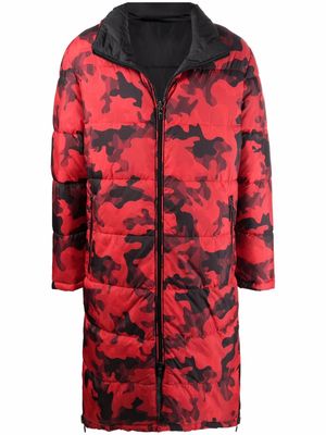Michael Kors camouflage-print reversible coat - Red