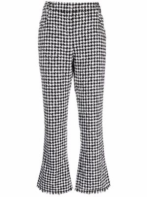 Balmain houndstooth-pattern cropped trousers - Black