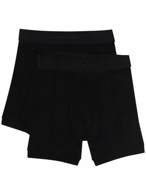 Fear Of God logo-waist two-pack boxer briefs - Black