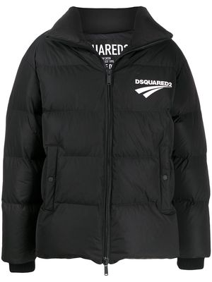 Dsquared2 logo-print padded jacket - Black