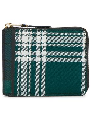 Comme Des Garçons Wallet Large Green Tartan Wallet