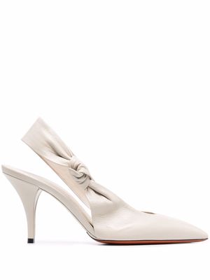 Santoni knotted slingback pumps - Neutrals