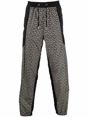 Balmain monogram-print track pants - Black
