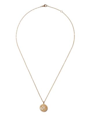 De Beers Jewellers 18kt yellow gold diamond Enchanted Lotus pendant necklace