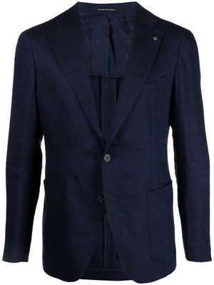 Tagliatore notched-lapels single-breasted blazer - Blue