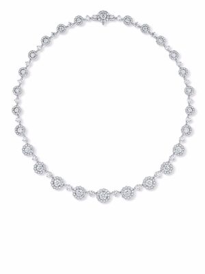 David Morris 18kt white gold Elizabeth diamond necklace - Silver