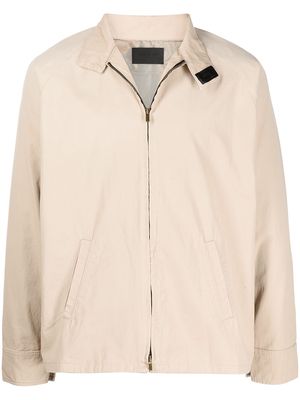 Fear Of God logo-print baseball jacket - Neutrals