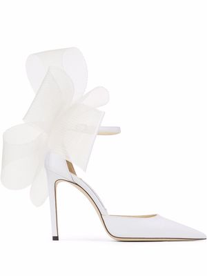 Jimmy Choo Averly 100 asymmetric pumps - White