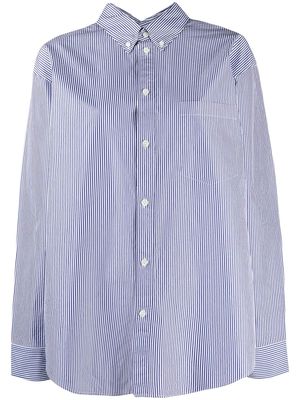 Balenciaga striped long-sleeve shirt - Black