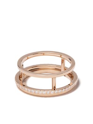 De Beers Jewellers 18kt rose gold The Horizon diamond band