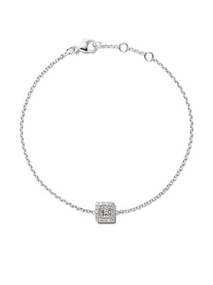 De Beers Jewellers 18kt white gold My First De Beers Aura princess cut diamond bracelet
