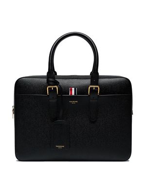 Thom Browne Business Bag in Black Pebble Grain