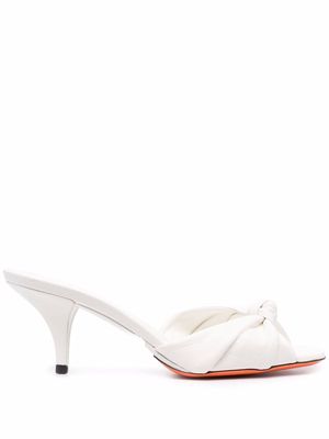 Santoni knot-detail kitten-heel sandals - White
