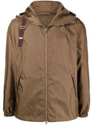Alexander McQueen lightweight side-strap jacket - Brown