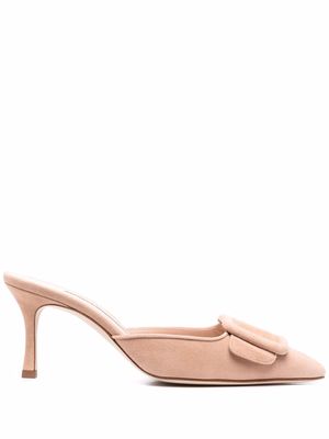 Manolo Blahnik Maysale 75mm mules - Neutrals