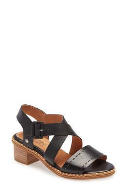 PIKOLINOS Blanes Sandal in Black Leather