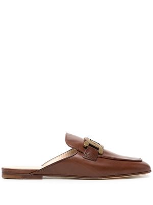 Tod's chain-detail mules - Brown