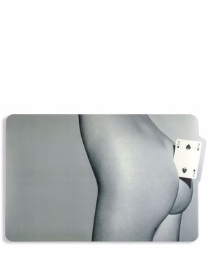 Seletti Two Of Spades-print placemat - Grey