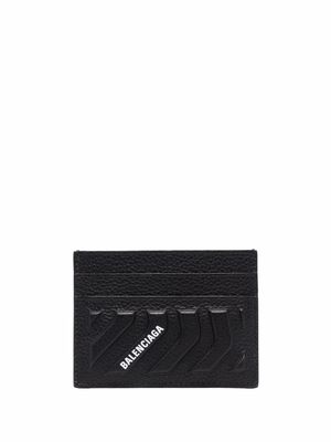 Balenciaga embossed leather cardholder - Black