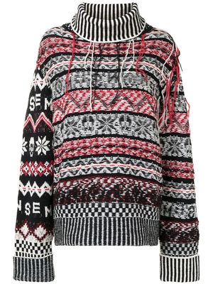 Monse intarsia rollneck jumper - Blue