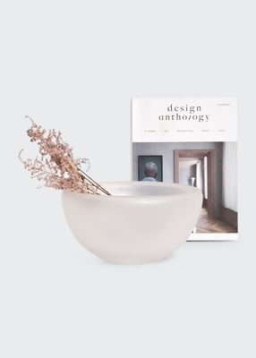 Beans Clear Frosted Crystal Decorative Bowl