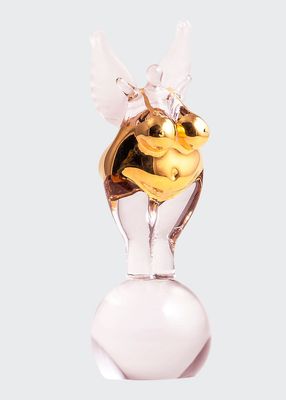 Golden Angel Crystal Objet