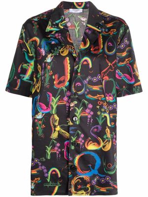 Opening Ceremony alphabet-print short-sleeved shirt - Black