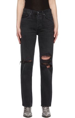 AGOLDE Black Lana Jeans