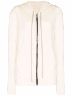 Rick Owens zip-up longline hoodie - Neutrals