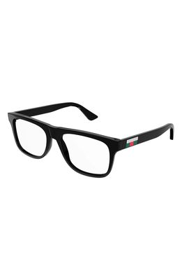 Gucci 56mm Rectangular Optical Frames in Black