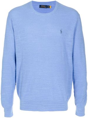Polo Ralph Lauren embroidered logo crew neck jumper - Blue
