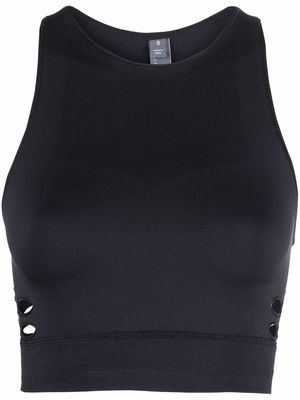 adidas by Stella McCartney cut out-detail cropped vest - Black