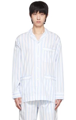 Tekla White Organic Cotton Pyjama Shirt